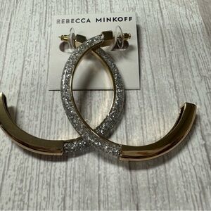 Rebecca Minkoff Gold and Silver Twisted Earrings